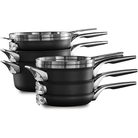 Calphalon Premier Space-Saving Hard-Anodized Nonstick Cookware 10-Piece Set