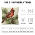 thumbnail image 5 of COMIO  Winter Vibes Cardinal Red Birds Decorative Throw Pillow Cover, Berry Wreath Pine Cones Striped Home Decoration Sign, Snow Farmhouse Cushion Case for Sofa Couch Decors, 5 of 5