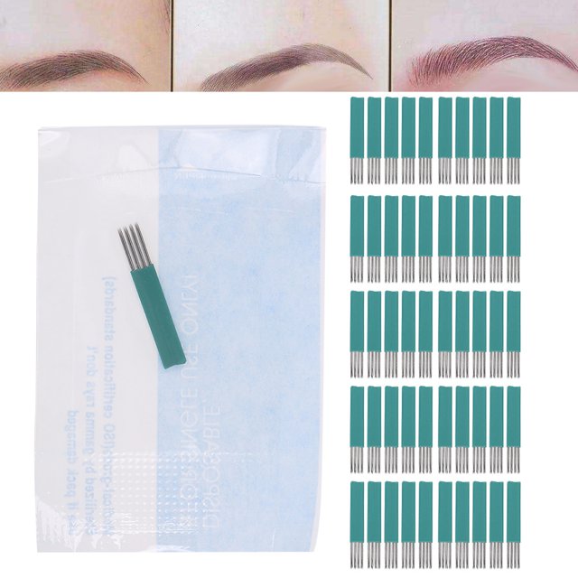 Agujas para tatuajes de cejas, cuchillas para microblading, cuchillas manuales para tatuajes de cejas, cuchillas para tatuajes con rendimiento finamente ajustado