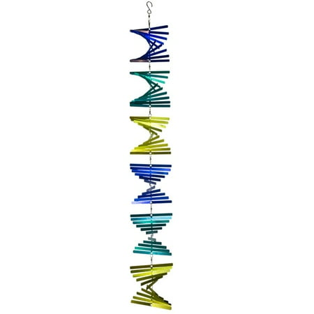 - In the Breeze Stacked Shimmer Helix Hanging Wind Spinner, Stainless Steel, Cascade