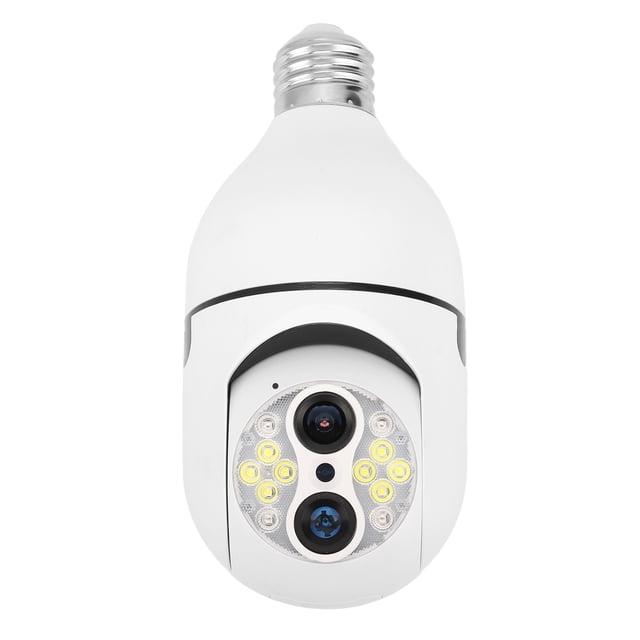 Cámara de vigilancia WiFi para exteriores de 2 MP, 2 bandas, giro de 360 grados, sensor de movimiento 1080P, visión nocturna a color, 110-240 V
