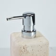 thumbnail image 2 of Organic Edge Travertine Soap Pump with Rugged Texture and Unique Variations in Porous Stone Material,Sturdy White&Ivory Lotion dispenser,Bath Decor,Bathroom Accessories, 2 of 5