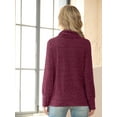 thumbnail image 5 of Cueply Pullover Sweaters for Women Long Sleeve Cowl Neck Fall Winter Ribbed Turtleneck Sweatshirt Tops, 5 of 6