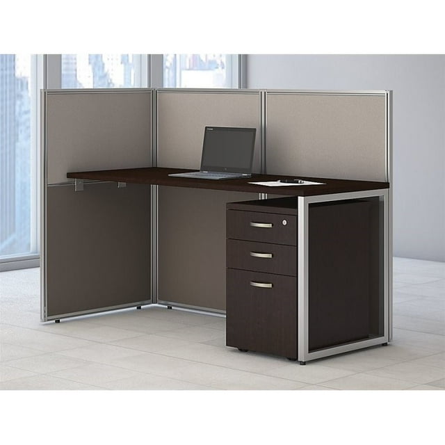 Bureau Droit Easy Office avec Piédestal Mobile à 3 Tiroirs