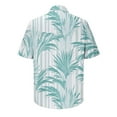 thumbnail image 4 of AHTJRT Unisex Aloha Hawaiian Shirt for Men with Neon Coconut Prints Button Down Collar Beach Shirt Multicolor 3XL, 4 of 5
