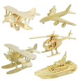 thumbnail image 1 of JFBUJC 3d Wooden Puzzle - 6 Piece Set Wood Dinosaur Skeleton Puzzle, 1 of 2