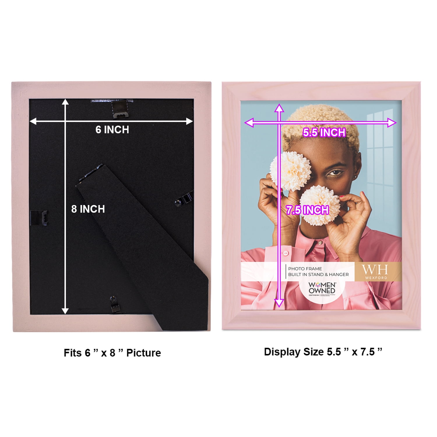 Woodgrain 8 in. x 10 in. Sunset Pink Picture Frame (Set of 2)