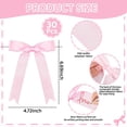 thumbnail image 2 of MODANU 30Pcs Pink Satin Ribbon Bow, 5 x 7in Large Premade Twist Tie Bow Decor for Crafts Gifts Wrapping Treat Bags Package Party Favors Wedding Birthday Baby Shower Decorations, 2 of 7