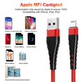 thumbnail image 6 of Charging Cable Compatible for iPhone Charging Cord 10ft,2 Pack USB to L Cable,Nylon Braided Charger Cable Compatible for iPhone 14/13/12/11 Pro/Max/Mini/11/XS/XR/X/8/7 Case, 6 of 9