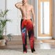 thumbnail image 2 of Fotbe Closeup Red Flamingo Portrait Pantalones de Pijama para Hombre, Pantalones de Dormir, Pantalones de Casa con Cintura Ajustable y Bolsillos-Small, 2 of 6