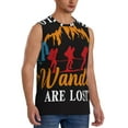 thumbnail image 2 of Kdxio Not All Who Wander Are Lost Hiking for Men's Muscle T-shirt,Sleeveless for Workout Running Athletic Gym Lounge Casual, 2 of 5