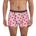thumbnail image 1 of Balery Strawberries Calzoncillos bóxer para hombre, ropa interior de algodón suave y transpirable con cinturilla de nailon-Large, 1 of 5
