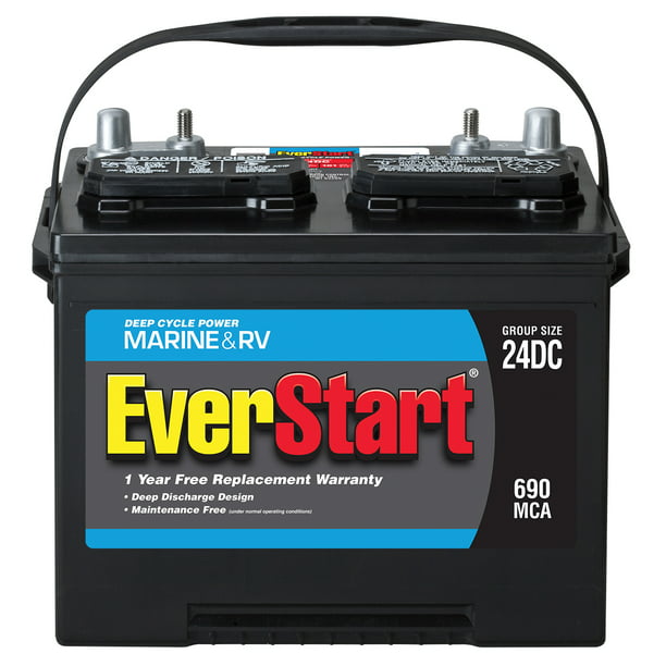 Everstart Lead Acid Marine And Rv Deep Cycle Battery Group Size 24dc