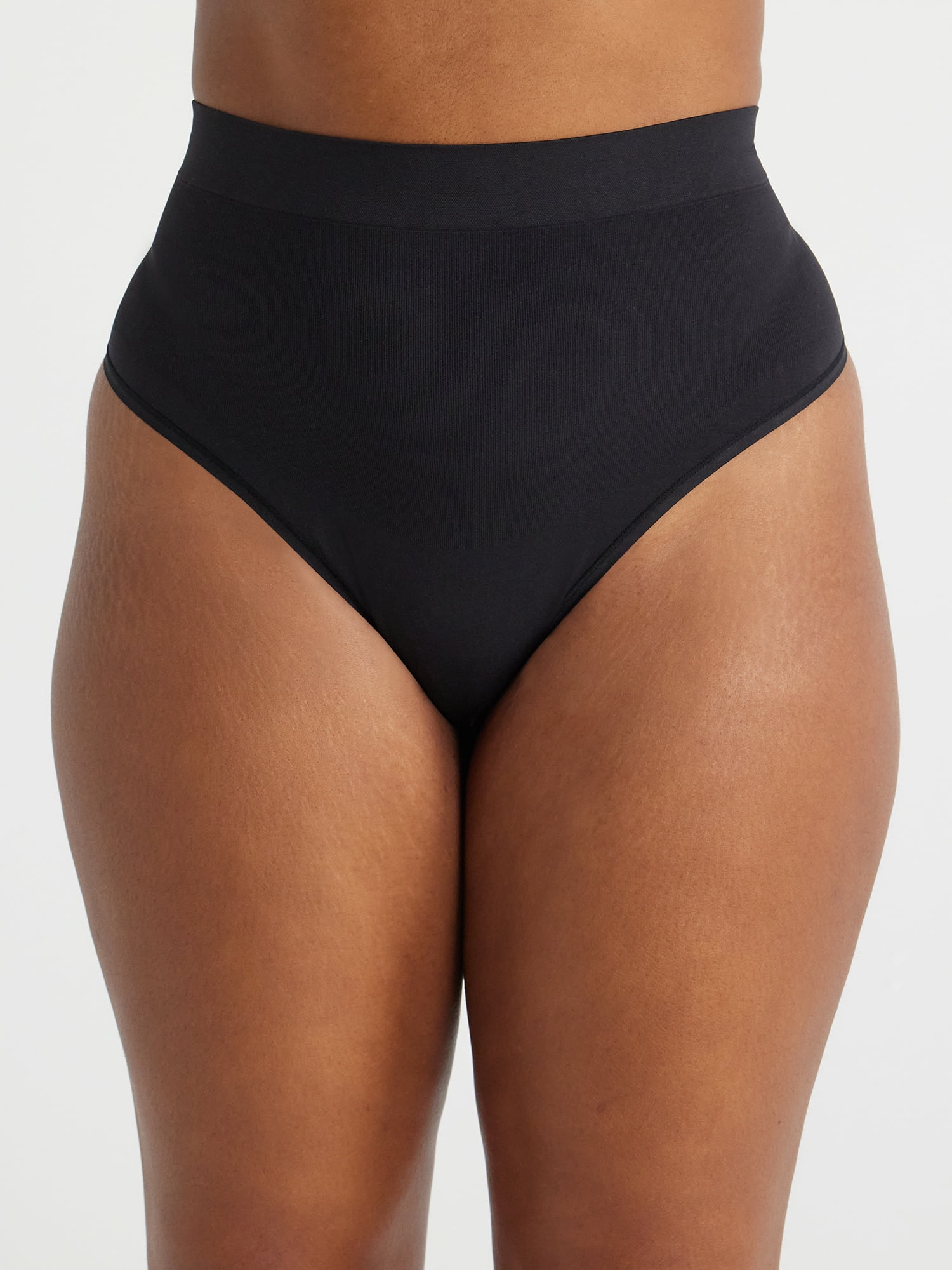 Joyspun Women's Seamless Mid-Rise Shaping Thong, Sizes S to XXXL