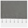 thumbnail image 3 of Lightweight Faux Silk Valance With Beads Charcoal 50x26", 3 of 8