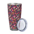 thumbnail image 2 of Salouo Apricot color Skull flower Print 20oz Tumbler with Lid,Stainless Steel Vacuum Insulated Tumbler Durable Insulated Coffee Mug Thermal Cup with Splash Proof Sliding Lid-Straw Two-piece Set, 2 of 8