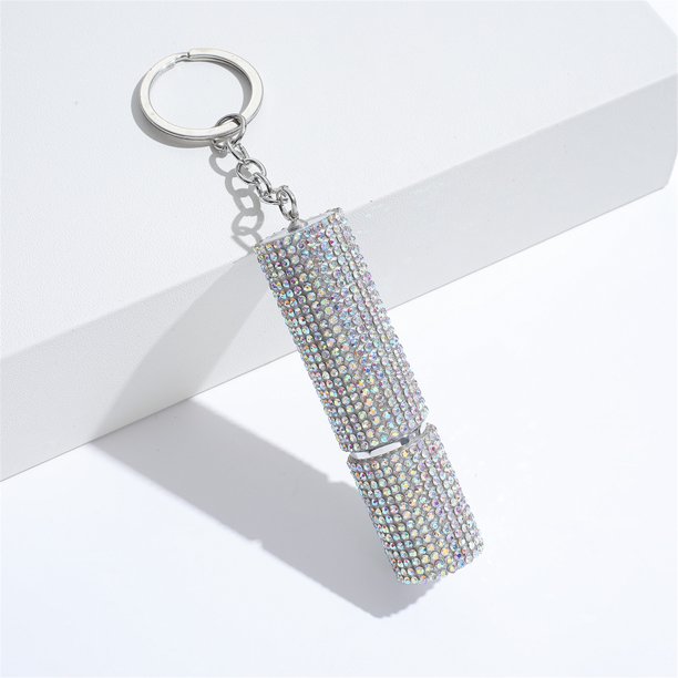 Botella dispensadora de perfume de 10 ml, minibotella pulverizadora portátil colorida con forma de diamante, minibotella vacía en miniatura, llavero, dijes para bolsos