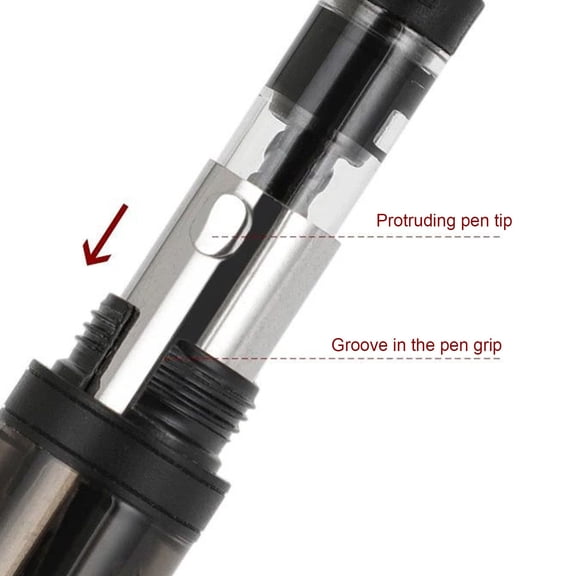 Fine Nib Retractable Fountain Pen with Ink Converter Smooth Writing Lightweight