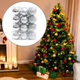 thumbnail image 3 of 24 Christmas baubles for decoration and celebrations, silver, 3 of 5
