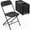 Black, variant on Matladin 20-Pack White Plastic Folding Chair, Outdoor Portable Stackable Commercial Seat with Steel Frame for All Occasions, 350lb Capacity