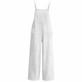 thumbnail image 4 of Avolia Women's Washed Denim Jumpsuit Sleeveless Wide Leg Casual Overalls Relaxed Fit Pant, 4 of 4