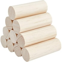 10pcs Wood Round Stick Craft Supplies Antique White 99x35mm