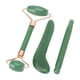thumbnail image 1 of Rodillo Facial De Piedra De Jade, 3 Piezas De Herramientas Faciales Gua Sha Que Se Desvanecen Por Puntos, Reducción De Arrugas Antienvejecimiento Con Herramienta De Raspado En, 1 of 7