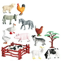 ToysYGift Clearance Toys Clearance Toys for Girls Boys 3-6 Years 12 Sets Of Colorful Simulation Poultry And Small Animals Suit Model Ornaments