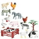 thumbnail image 2 of Fiudx juguetes para niños pequeños 12 juegos de adornos de modelo de traje de aves de corral y animales pequeños de simulación colorida, 2 of 7