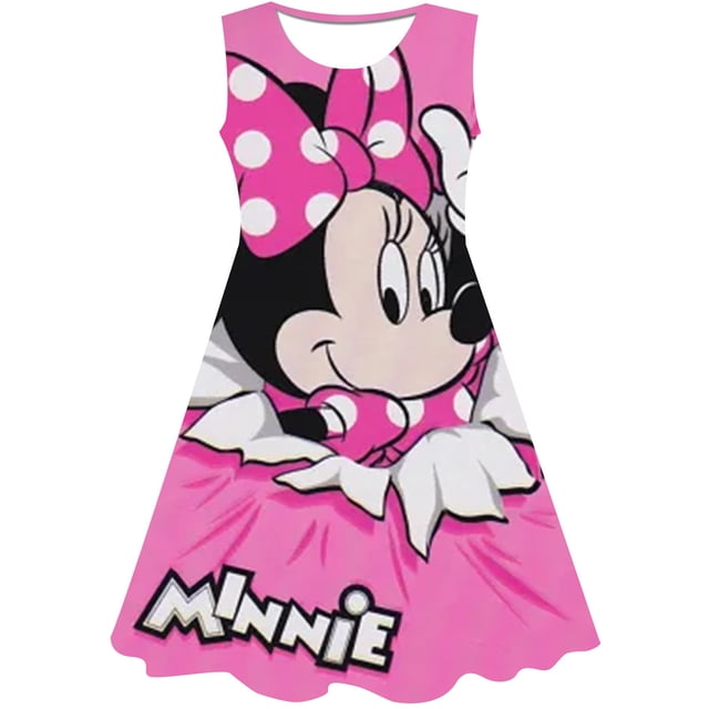Vestido de Minnie Mouse para niñas de 1 a 10 años, disfraz de princesa Cosplay para niñas, niños, cumpleaños, fiesta de Navidad, vestidos de Disney, ropa 9T Gao Jinjia LED
