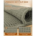 thumbnail image 3 of Waffle Bath Mat 24"x17", Extra Soft Absorbent Bathroom Rug, Non-Slip, Quick Dry, Machine Washable, Green, 3 of 6