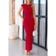 thumbnail image 3 of Vestido largo PRETTYGARDEN para mujer, verano 2025, con un solo hombro, rojo, 3 of 9