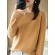 thumbnail image 3 of Autumn Winter Women Wool Sweater O-neck Long Sleeve Pullover Basic Casual Loose Style Famale Clothing Merino Wool Knitwear Tops, 3 of 5
