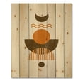 thumbnail image 3 of Designart 'Abstract Moon and Sun In Earth Tones' Modern Print on Natural Pine Wood, 3 of 5
