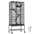 thumbnail image 1 of KFFKFF 69" Metal Small Animal Cage 4-Tier Rolling Ferret Cage with Tray 3 Ramps, 1 of 9