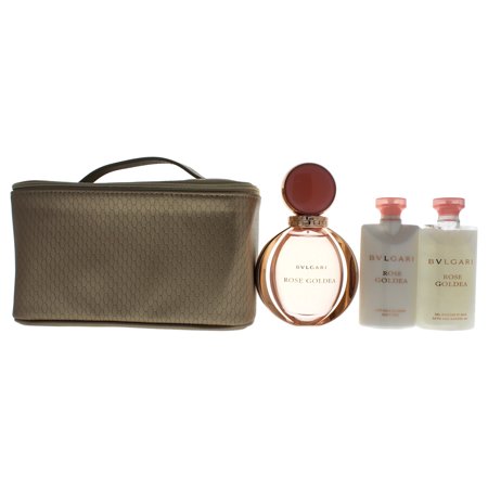 Bvlgari Rose Essential Bvlgari Rose Goldea 3.04oz Eau De Parfum Spray, 2.5oz Body Milk, 2.5oz Bath & Shower Gel, Beauty Pouch 4 Pc Gift Set ()