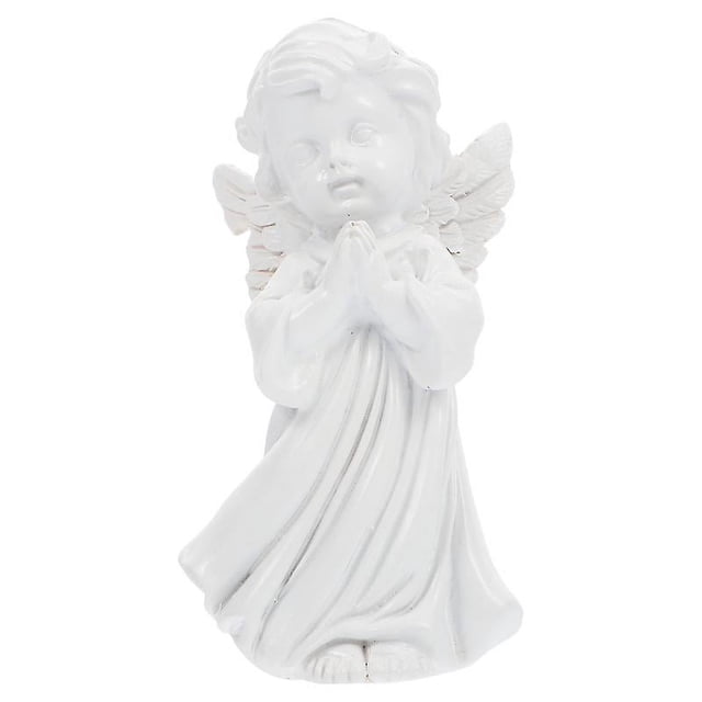 pieza figura de niña ángel de resina