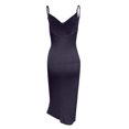 thumbnail image 5 of FRSASU Dresses for Women V-Neck Spaghetti Strap Wedding Guest Dress Ruched Side Slit Bodycon Cocktail Homecoming Dresses Dark Blue, 5 of 6