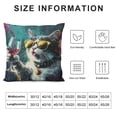 thumbnail image 5 of Orinice Cute Cat Graphic Decorative Cushion Throw Pillow Cover for Home Living Room Sofa, Soft and Durable Short Plush Material, 1PC 18x18in, 5 of 5