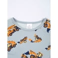thumbnail image 6 of ATAIKU 3-12Y Boys Pajamas Set Sleeves Top and Pants 2 Pieces Summer Pjs Set Kid Excavator Sleepwear, 6 of 12