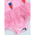 thumbnail image 6 of Bagilaanoe Newborn Baby Girl One-Piece Swimsuit Print Sleeveless Tulle Swimwear 3M 6M 12M 18M 24M Infant Summer Ruffle Bathing Suit, 6 of 7