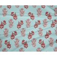 thumbnail image 4 of oneOone Polyester Lycra Baby Blue Fabric Floral Block Sewing Craft Projects Fabric Prints By Yard 56 Inch Wide, 4 of 4