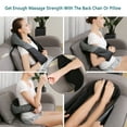 thumbnail image 2 of 2 Packs Shiatsu Pillow Massager with Heat for Back, Neck, and Shoulders, Black + Grey, 2 of 8