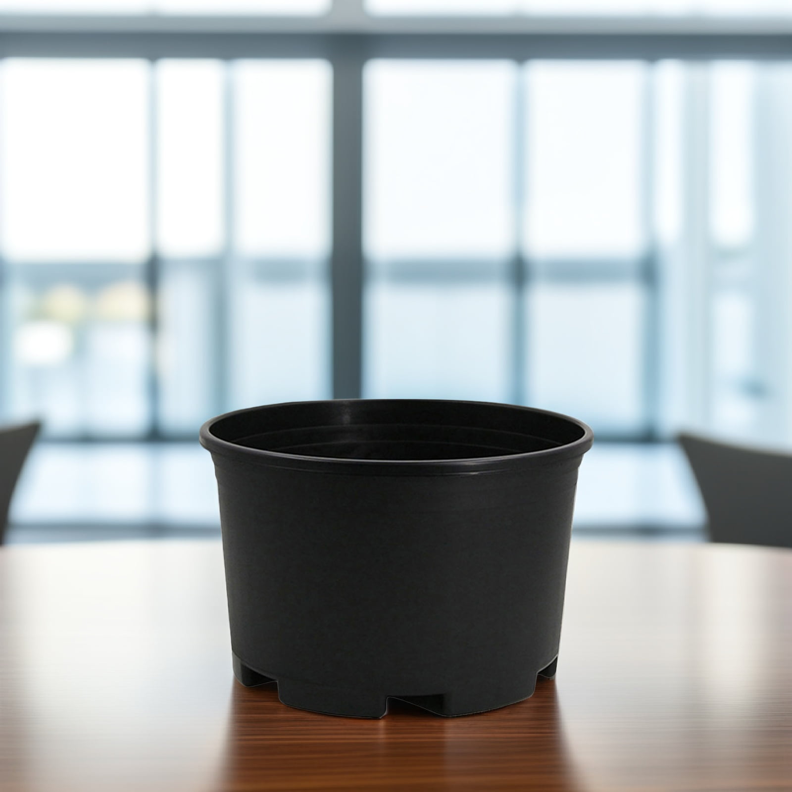 IBASETOY Extra Large Black Plastic Plant Pot with Drainage Holes for Indoor Outdoor Gardening