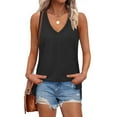 thumbnail image 6 of Tank Tops for Women Summer V Neck T Shirts Trendy Sleeveless Basic Tee Loose Fit 2025 Fashion, 6 of 6