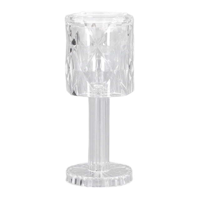 Crystal Table Lamp LED Mini Transparent Plastic Crystal Desk Lamp IP54 Protection Room Bedroom Bedside Night Light Warm White