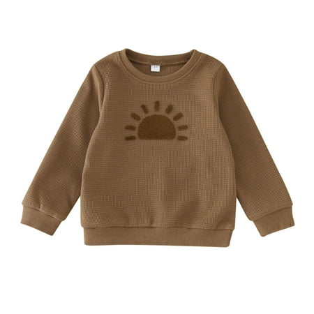 

TIREOW Fashion Hoodies for Children s Toddler Baby Boys Girls Sweatshirt Long Sleeve Round Neck Tops Casual Autumn Spring Sweatshirts Sun Prints