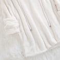 thumbnail image 2 of Defitshape Women's Sherpa Fleece Hoodie Oversized Pullover Hooded Sweatshirt Long Sleeve Fuzzy Pajama Tops Casual Fluffy Hoody Faux Shearling Cotton Warm Side Split Outwear White Large, 2 of 2