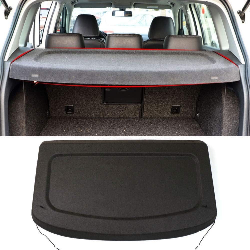 Fit 2009-2017 Volkswagen Tiguan Non-retractable Cargo Cover for 2009 2010 2011 2012 2013 2014 2015 2016 2017 Tiguan SUV Rear Trunk Luggage Privacy Shade Accessory, Black
