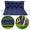 thumbnail image 4 of SQDWYGG Outdoor Swing Cushions with Backrest, 2 or 3 Person Seat Bench Replacement Waterproof Cushion for Outdoor Patio Porch Garden Furniture Swing Chair,Navy Blue,59x39.4in, 4 of 5